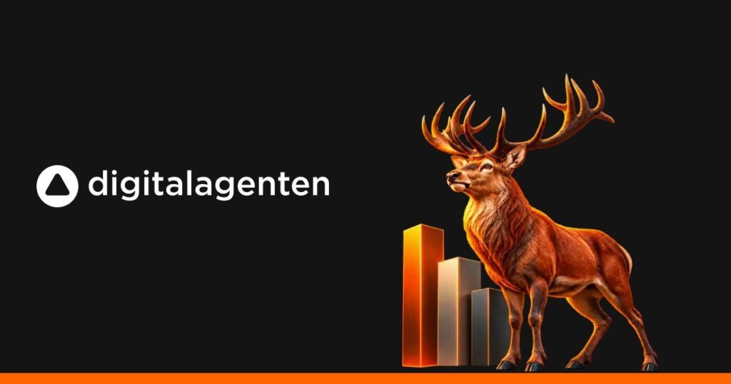 Stag beside a bar chart, symbol of benchmark and competitor analysis